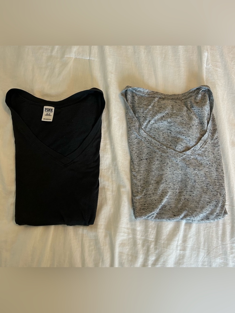 PINK Victoria's Secret Black V-Neck Tee